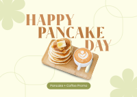 Pancakes Plus Latte Postcard Image Preview