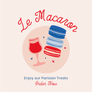 French Macaron Dessert Instagram post Image Preview