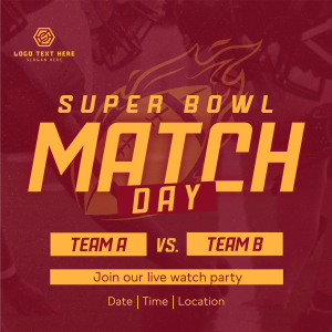 Superbowl Match Day Instagram post Image Preview