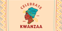 Kwanzaa African Woman Twitter Post Design