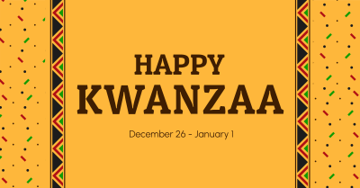 Kwanzaa Pattern Facebook ad Image Preview