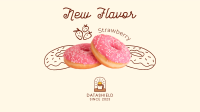 Strawberry Flavored Donut  Facebook Event Cover Image Preview