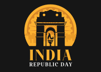 Republic Day Celebration Postcard Design