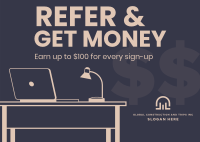 Refer And Get Money Postcard Image Preview