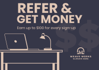 Refer And Get Money Postcard Image Preview