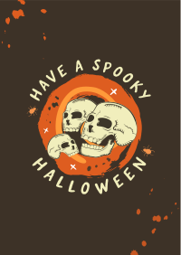 Halloween Skulls Greeting Flyer Image Preview