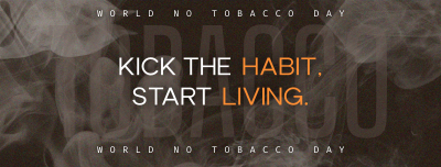 No Tobacco Day Typography Facebook cover Image Preview