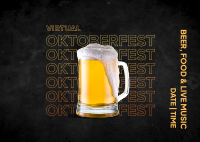 Virtual Oktoberfest Beer Mug Postcard Image Preview