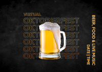 Virtual Oktoberfest Beer Mug Postcard Design
