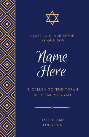 Bar Mitzvah Invitation Image Preview