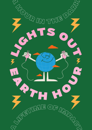 Earth Hour Lights Out Flyer Image Preview
