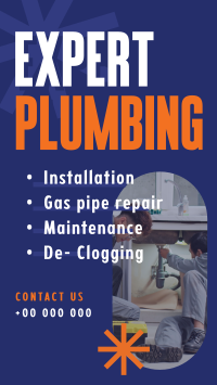 Expert Plumbing TikTok Video Design