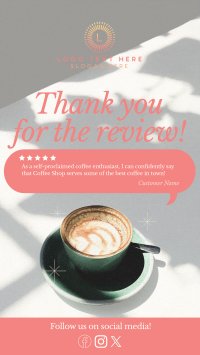 Minimalist Coffee Shop Review Instagram Story Design
