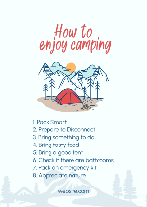 How to enjoy camping Flyer Image Preview