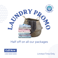 Laundry Delivery Promo Instagram Post Design