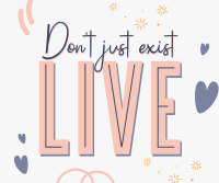 Live Your Life Facebook Post Design