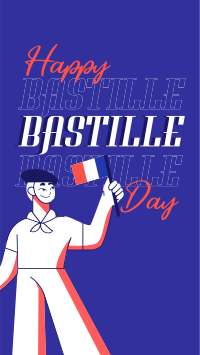 Hey Hey It's Bastille Day Facebook Story Design