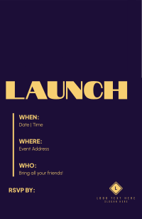 Funky Text Book Launch Invitation Design