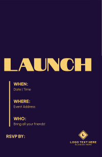 Funky Text Book Launch Invitation Preview