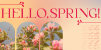 Retro Welcome Spring Twitter post Image Preview
