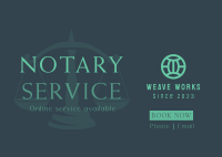 Legal Notary Postcard Image Preview