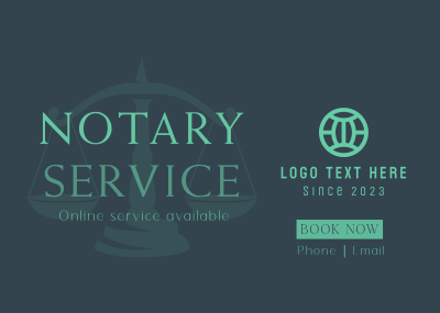 Legal Notary Postcard Image Preview