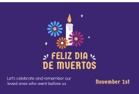 Feliz Dia De Muertos Pinterest board cover Image Preview