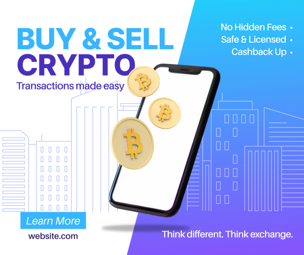 Buy & Sell Crypto Facebook Post Design Image Preview