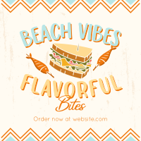 Flavorful Bites at the Beach Instagram Post Image Preview