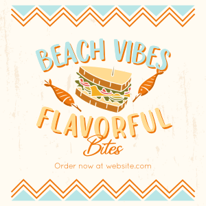 Flavorful Bites at the Beach Instagram post Image Preview