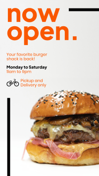 Burger Shack Opening Facebook Story Design