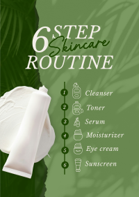 6-Step Skincare Routine Flyer Design