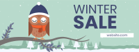 Owl During Winter Facebook cover Image Preview