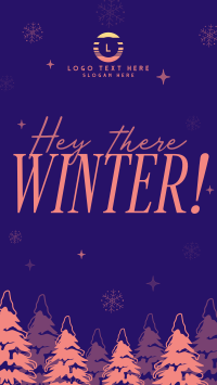 Hey There Winter Greeting YouTube short Image Preview