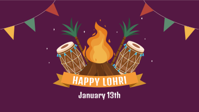 Happy Lohri Facebook event cover Image Preview
