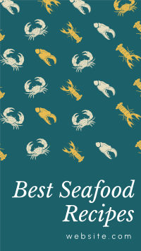 Seafood Recipes Instagram Story Design