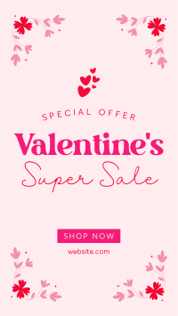 Valentines Day Super Sale Facebook Story Design