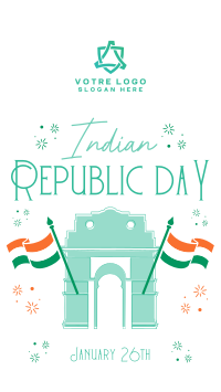 Festive Quirky Republic Day Facebook Story Design