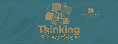 Simple Quirky Thinking Thursday Facebook cover Image Preview
