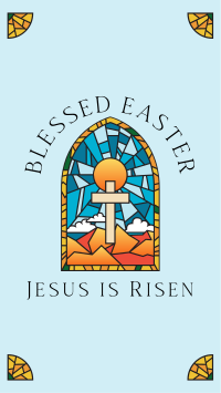 Easter Stained Glass Facebook Story Design