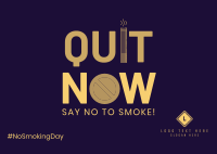 Quit Smoking Now Postcard Design