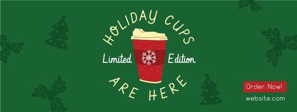 Christmas Cups Facebook Cover Design Image Preview