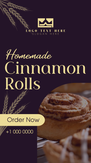 Homemade Cinnamon Rolls Instagram story Image Preview