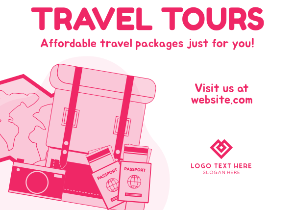 Travel Packages Postcard Design Image Preview