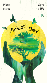 Creative Arbor Day Facebook Story Design