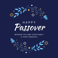 Passover Leaves Instagram Post Design