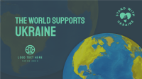 The World Supports Ukraine Facebook Event Cover Design