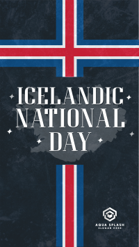 Sparkly Icelandic National Day TikTok Video Image Preview