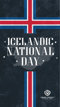 Sparkly Icelandic National Day TikTok Video Image Preview