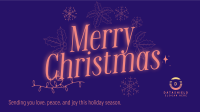 Ornamental Christmas Wishes Facebook Event Cover Image Preview